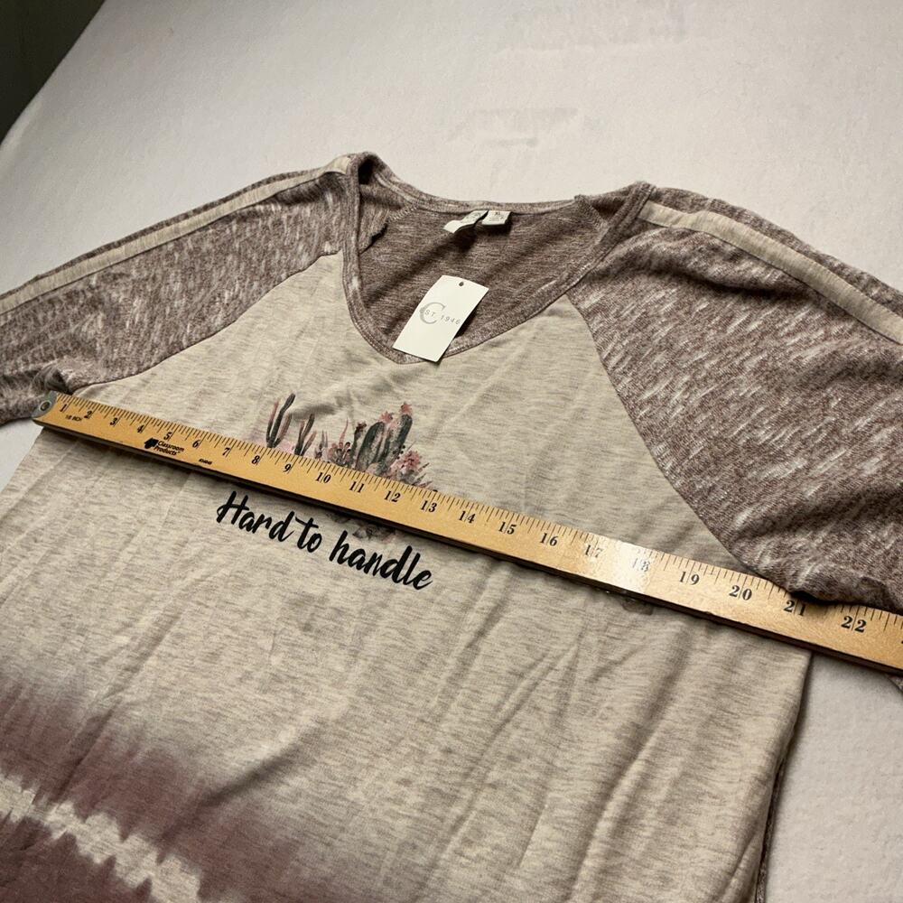 Cato Women’s Long Sleeve Shirts, " Hard To Handle" Sz XL NWT 3714 - Picture 8 of 14